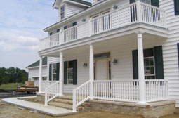 porch posts and railings at Leisure World