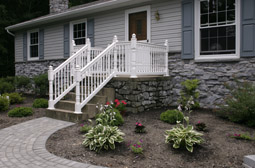 porch posts and railings at Leisure World